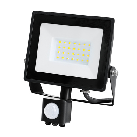 LED reflektor Halogén 30W 2505lm 4000K IP65 Black Motion Sensor MH Kobi