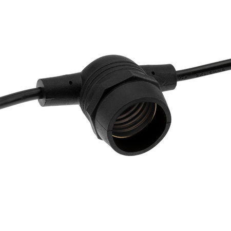 Záhradná vonkajšia svetelná reťaz Girland 10m 10x žiarovky E27 7W 3000K NARCI Lumiled