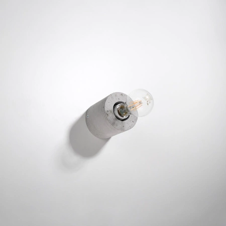 Nástenná zásuvka E27 Cylindrical Grey Industrial Salgado Sollux