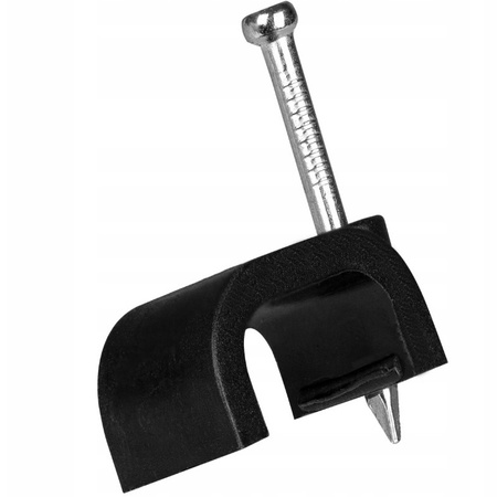 Plochý káblový úchyt FLOP KLIP YDYp2x1,5 7/5 čierny 100ks PAWBOL