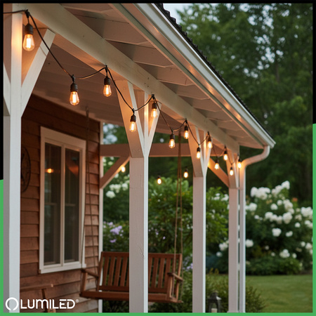 MALUS Vonkajšia záhradná girlanda Svetelná reťaz 15m 15xE27 Lumiled