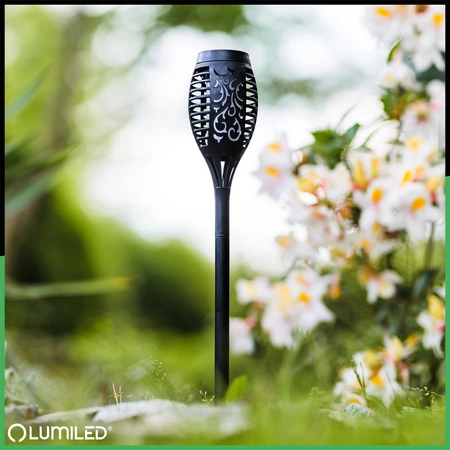 LED IGNIS Solárna záhradná lampa Driving Torch Flame Effect LUMILED