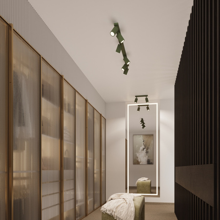 Nástenné svietidlo Reflektor Tuba Spot 1x GU10 Olive Carbon Deep Space SL.1617 Sollux