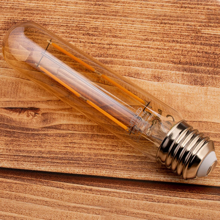 LED žiarovka E27 Tubular T30 6W = 50W 660lm 2000K teplá biela 360° BURSHINE FILAMENT LUMILED