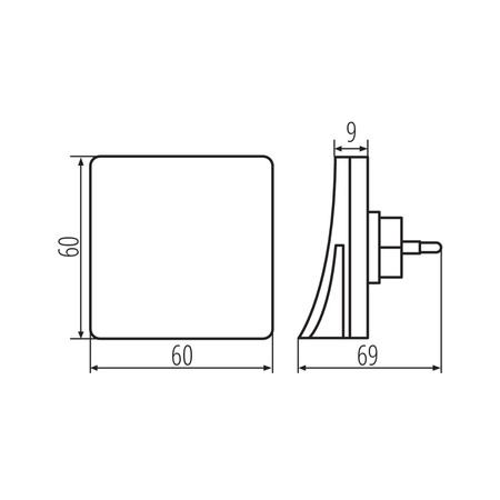 Dekoratívne nočné svetlo LED 0,28 W 2 lm 3000 K, teplá biela biely Hofi Kanlux