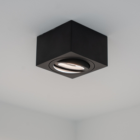 HALOGEN TUBE Spot Movable Square Black 50mm + LED náplň 5W 3000K AMAT-S LUMILED