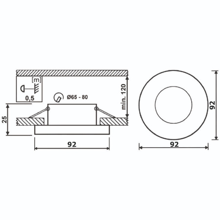 Svietidlo HALOGEN GU10 MR16 Circular White CASSIO LUMILED + LED žiarovka GU10 6W = 60W 580lm neutrálna biela