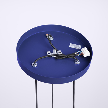 Stropné závesné svietidlo 3x G9 Round Navy Blue Moderné matné svietidlo Sollux