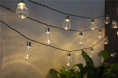 Dekoratívna girlanda na batérie 10 x LED 2700K Transparent IP20 Smolder Sanico Goldlux