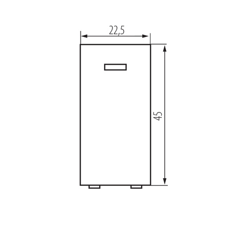 Spínač NO kontakt, podsvietený 16A obdĺžnikový biely Kancelársky Kanlux