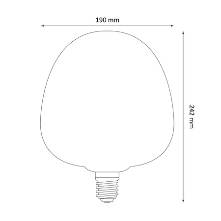 LED žiarovka S190 E27 4W 260lm 1800K, teplá biela 320° Amber Dekoratívna DECOVINTAGE Sanico Goldlux