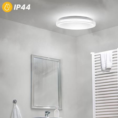 LED stropný plafón AGA2 72W IP44 CCT biely okrúhly 50cm + LUMILED PILOT