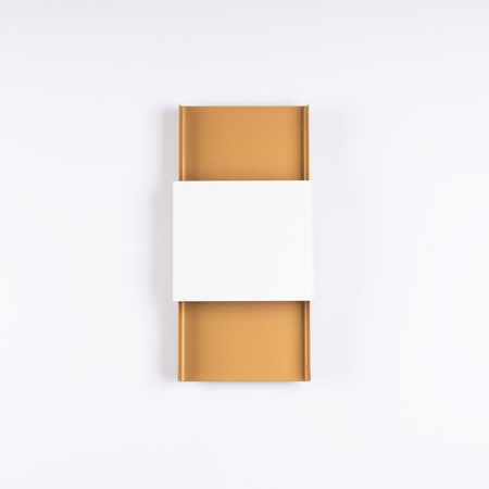 Nástenné svietidlo Nástenné svietidlo 2x G9 Rectangular Gold BIała Modern Durlin Sollux