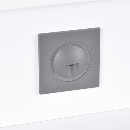 Schodiskové svietidlo 3W 20lm 4000K, neutrálna biela sivá IP44 Q LED Sanico Goldlux