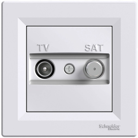 Anténna zásuvka TV-SAT Satelitná koncovka biela