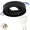 Set HALOGEN TUBE Spot Movable MIDI GU10 Round Black 20mm + LED GU10 6W 4000K LUMILED
