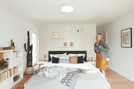 Plafond LED svietidlo na povrchovú montáž 28W 900lm RGB CCT so stmievateľným podsvietením 46cm biele SMART+ WiFi Orbis Ledvance