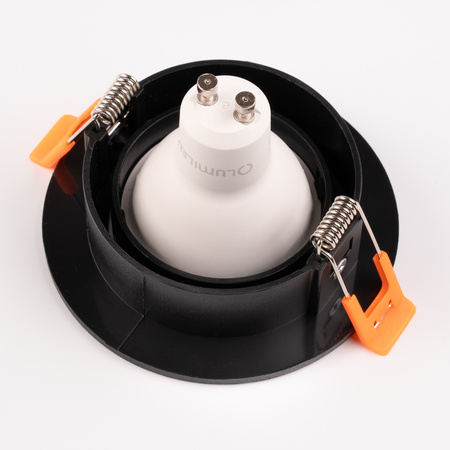 Halogénové svietidlo na zapustenú montáž Pohyblivé okrúhle čierne GU10 MR16 VENTUS Lumiled