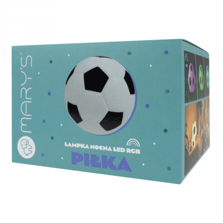 Detské LED nočné svetlo 0,5W 3000K, teplá biela + Multicolour RGB dobíjacie 600mAh čiernobiele MARY'S BALL