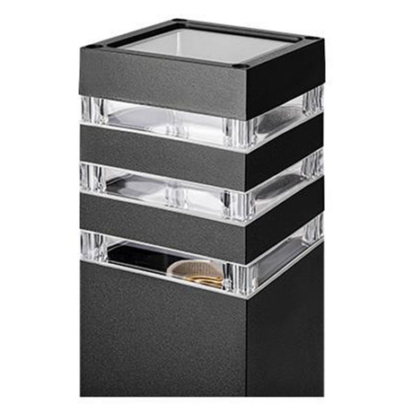 Vonkajšia stojaca lampa LED E27 so senzorom pohybu čierna IP54 Malibu 60cm Masterled