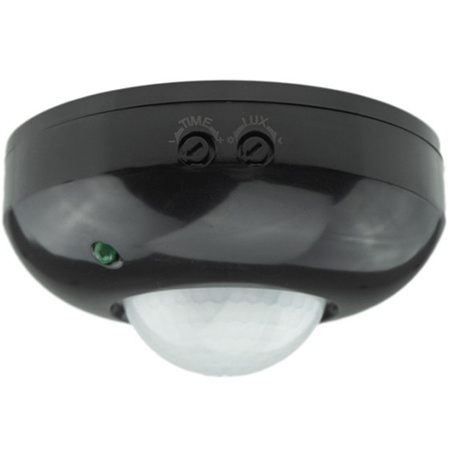 PIR senzor pohybu a súmraku povrchová montáž čierny 6 m 360° CP Ecolight