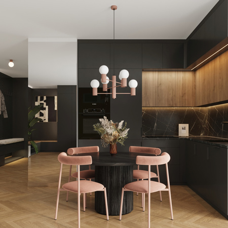 Luster Závesné svietidlo 6x G9 Hliník Mokka Halo French Sky SL.1834 Sollux