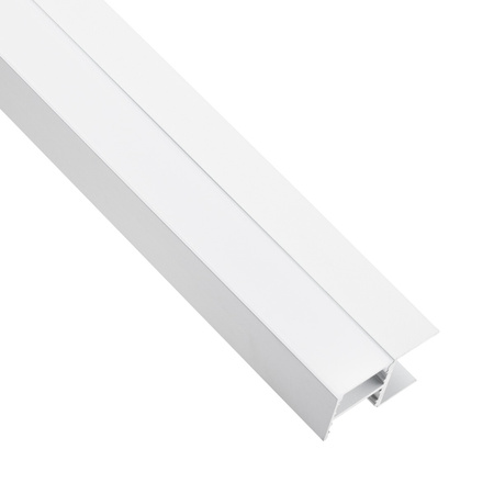 Hliníkový eloxovaný profil pre LED pásy KM48 Silver Povrch regálu 2 m + mliečne tienidlo + koncovky