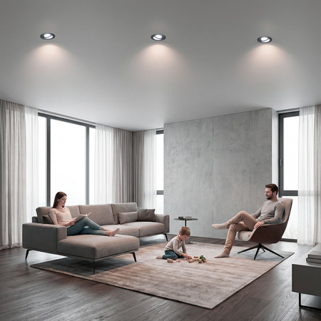 Svietidlo HALOGEN GU10 MR16 kruhové čierne CASSIO LUMILED