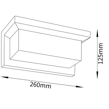 Záhradná lampa E27 Obdĺžniková nástenná lampa LEVIS LUMILED