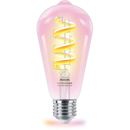 LED žiarovka E27 Edison ST64 6,3W = 40W 470lm 2200-6500K RGB + TW FILAMENT Smart SMART WiFi Bluetooth App WiZ Philips