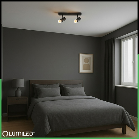 SPOT TUBA Reflektor Halogénové stropné svietidlo 2x E27 GLASA LUMILED