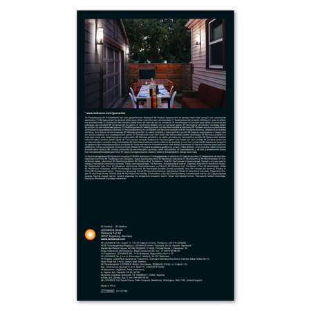 Vonkajšie záhradné svietidlo LED fasádne nástenné svietidlo IP44 Endura Ledvance sivé