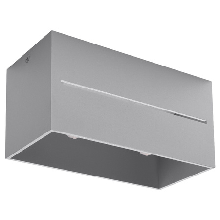 Stropné svietidlo na povrchovú montáž 2x G9 obdĺžnikové sivé Moderné svietidlo Lobo Sollux