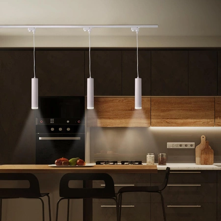 Súprava prípojnice 1-fázová lišta + 3x GU10 reflektor biely PARIS Sanico Goldlux