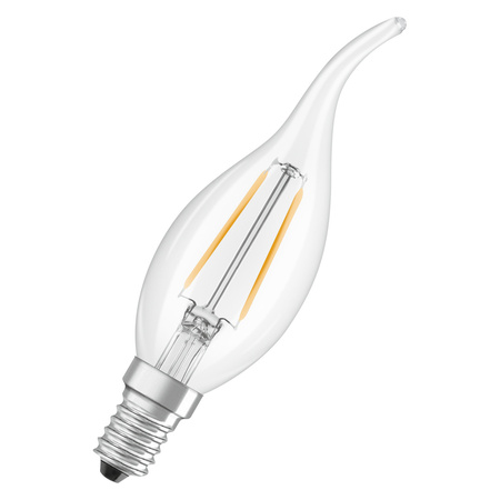 LED žiarovka B35 E14 sviečka 1,8W = 25W 250lm 2700K teplá biela 300° Filament STAR CLASSIC Osram