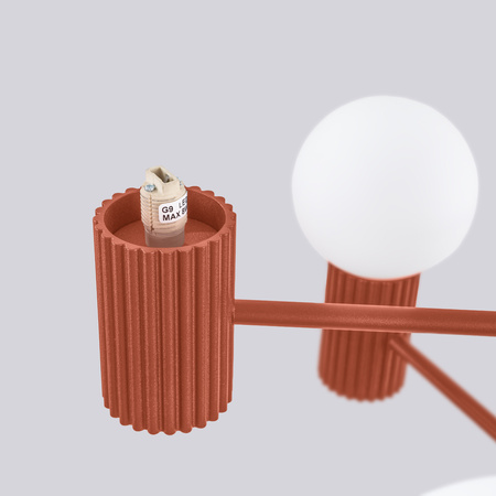 Luster Závesné svietidlo 6x G9 Hliník Ochre Red Halo French Sky SL.1833 Sollux