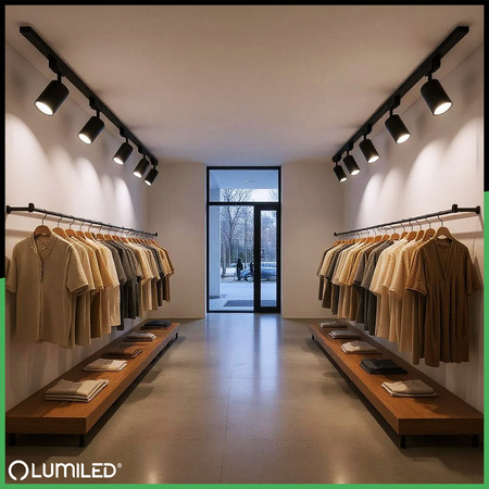 Sada prípojníc na osvetlenie 1,5 m + 3x RITI GU10 čierna LUMILED reflektor