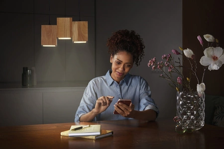 LED závesné stropné svietidlo 21W 1200lm CCT Wood Stmievateľné čierne SMART+ WiFi Wood Ledvance