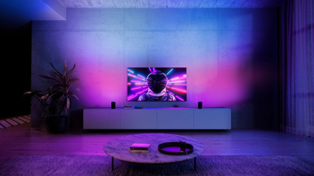 Stolná LED lampa na nástenné osvetlenie 1035lm IP20 Biela a farebná atmosféra RGB + TW Black Smart SMART Zigbee Bluetooth Vnútorná stolná lampa Hracia podložka Philips HUE