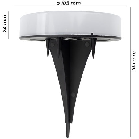LED solárne záhradné svetlo 4000K IP44 Dusk Sensor