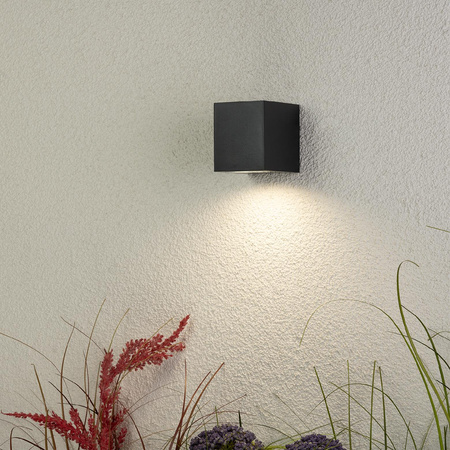 Záhradné nástenné svietidlo fasáda Vonkajšie svietidlo GU10 Black Square