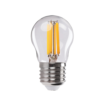 LED žiarovka E27 Edison G45 6W = 60W 806lm 4000K neutrálna biela Clear XLED Filament Kanlux