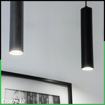 Závesné závesné svietidlo Rail 29cm Reflektor GU10 LED SOPLO Black LUMILED