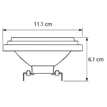 LED žiarovka G53 AR111 10,8W = 50W 620lm 3000K teplá biela 40° CRI95 PHILIPS Stmievateľná