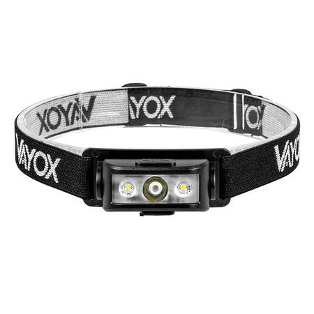 Nabíjateľná hlavová baterka 100lm 100LM LED + 2XLED 5 režimov VAYOX