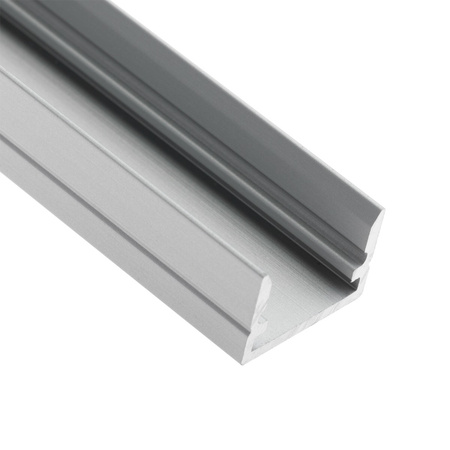 eloxovaný hliníkový profil pre LED KM33 Silver Povrchová montáž 1m
