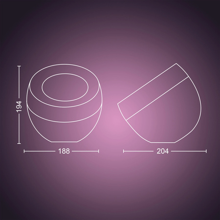 LED stolová lampa na nočný stolík 8,2 W 570 lm IP20 Biela a farebná atmosféra RGB + TW Copper Smart SMART Zigbee Bluetooth Iris Philips HUE