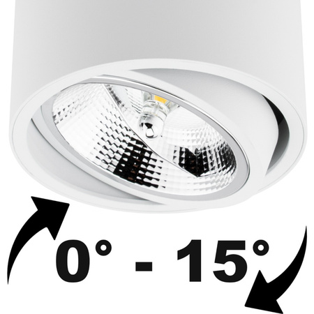 Povrchové svietidlo HALOGEN 15W Spot Tuba Moving white LED žiarovka GU10 ES111 COB 3000K LUMILED