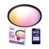 Plafond LED povrchová stropná lampa 22W 2600lm 2700-6500K RGB + TW 42,3cm čierna okrúhla Smart SMART WiFi Bluetooth App Superslim WiZ