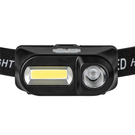 LED dobíjacia hlavová baterka XPE + COB VA0115 Vayox